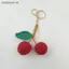 # HB # Dệt Kim Lychee Cherry Móc Khóa Handmade Móc Trái Cây Trang Trí Ví Độc Đáo Mặt Dây Chuyền Túi Nữ Trang Trí.