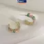MAKY Lãng Mạn Pháp Nhỏ Giọt Kính Hoa Hình Chữ C Bông Tai Dành Cho Nữ Ánh Sáng Mới Sang Trọng Cao Cấp Bông Tai VN