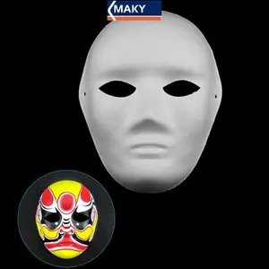 MAKY DIY Mask Mặt nạ sơn tay trắng Mặt nạ bột giấy Mặt nạ nk Mặt nạ mặt nạ trắng phôi sơn tay Mặt nạ VN