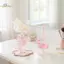 Thìa cà phê thủy tinh nơ hồng HL, Thìa khuấy trà sữa / tráng miệng lâu trôi, Thìa cà phê chịu nhiệt, Dụng cụ nhà bếp gia dụng. LMWU