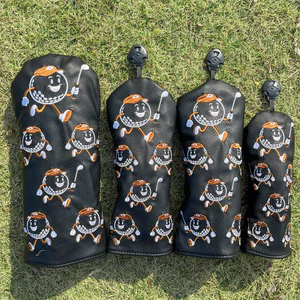 Vỏ bảo vệ câu lạc bộ Golf 135UT Phim hoạt hình độc đáo Câu lạc bộ thêu nắp đầu PU