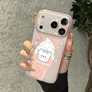 Gấu con kẹo ngọt Ứk dụk iPhone 1716/15/14promax trường hợp 13pro11 All Inclusive