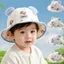 WANYEDI Mũ chống nắng cho bé, Mũ chống nắng Cotton in hình gấu, Quà tặng Tai gấu mềm cho trẻ sơ sinh Mũ xô trẻ em