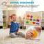 HFTOY Hình Gỗ Peg Đồ Chơi Montessori Giáo Dục Có Núm Lớn Cho Bé Hoạt Động Nhận Dạng Hình Sớm Tại Nhà ~