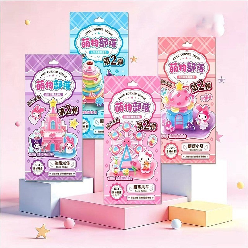 Sticker hình dán 3D đồ dễ thương DIY handmade trang trí xếp chồng cho trẻ em sáng tạo thủ công hot