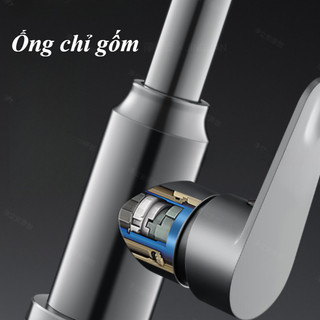Vòi Nước Nóng Lạnh Inox 304 - Thiết Kế Hiện Đại, Tiết Kiệm Nước & bền, Tặng 2 Dây Cấp Nước 80cm