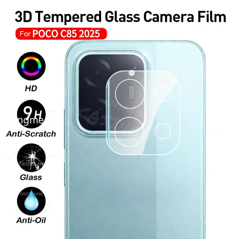 POCO C85 2025 Bảo Vệ Ống Kính Máy Ảnh 3D Cho POCO C85 C 85 POCOC85 85C 4G 5G 2025 Trong Suốt Kính Cường Lực Mặt Sau Bảo Vệ Camera