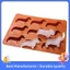 Silicone Dachshund Puppy Hình IceCube Chocolate Cookie Khuôn DIY Nhà Khay Đá, Dụng Cụ Nhà Bếp Khuôn Silicon, Xanh Dương