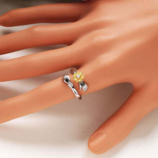Nhẫn zircon bạc S925 đơn giản, phù hợp làm quà tặng và thời trang