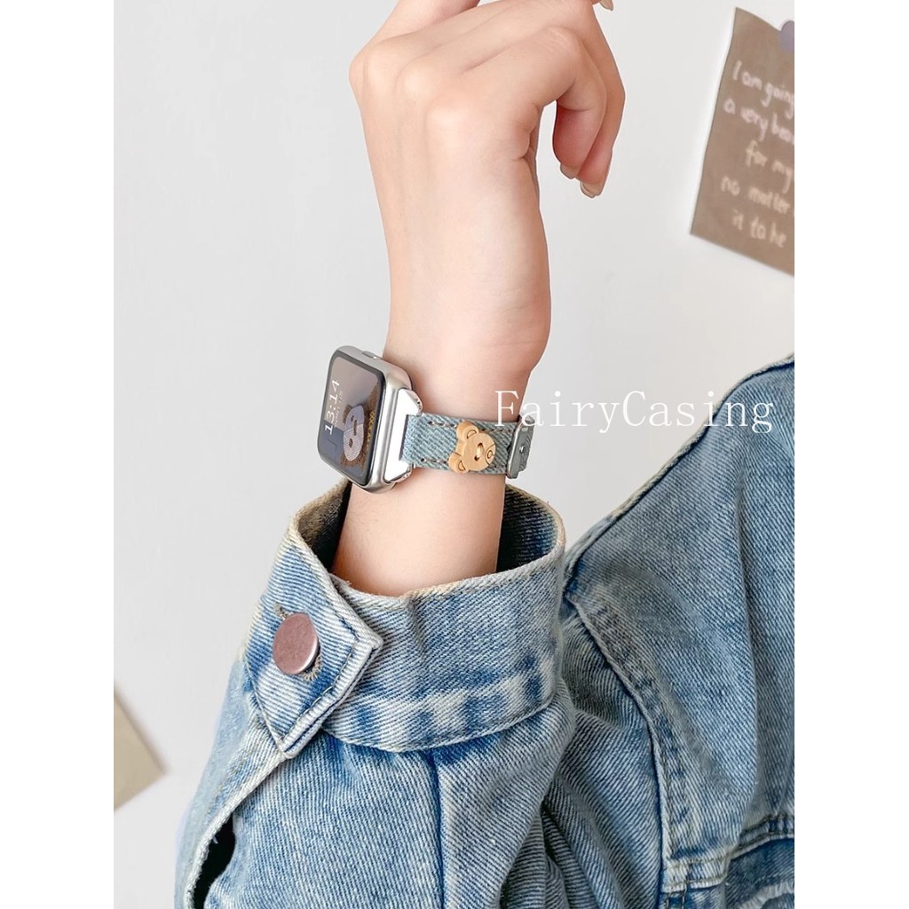 Dây Đeo Denim Cho Xiao Mi Band 10 Pro 9Pro Dây Đeo Tay Cho Mi Band 8 Pro Cowboy Watchband Cho Redmi Watch 5 4 Accessorie