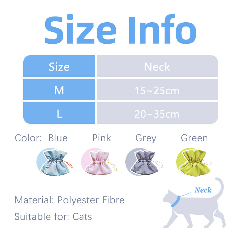 HamshMoc Cổ áo Cat E có thể điều chỉnh Thiết kế chia tay Phòng chống liếm Lớp ấm áp để phục hồi
