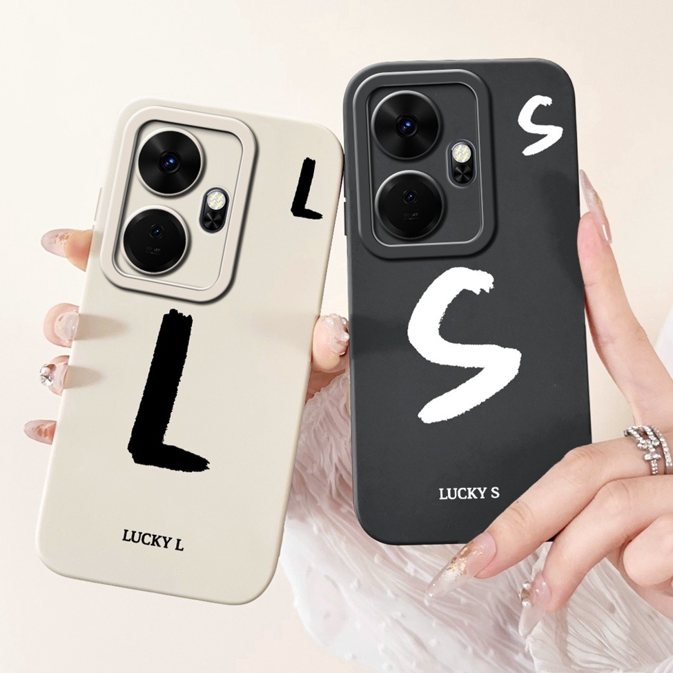 Ốp lưng ITEL P55 + P663L PL63LN Vỏ ITEL P55 Plus Chữ thời trang đơn giản Thiết kế họa tiết A-Z Ốp lưng chống sốc bằng silicon