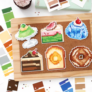 ENWEI 3 Cái [Bead Khảm 2.0 Series] Chất liệu Cherry Pudding Bơ Bánh mì nướng Chủ đề Món tráng miệng Phong cách dễ thương Album ảnh Nhật ký Người lập kế hoạch Trang trí Nhãn dán văn phòng phẩm
