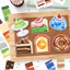 ENWEI 3 Cái [Bead Khảm 2.0 Series] Chất liệu Cherry Pudding Bơ Bánh mì nướng Chủ đề Món tráng miệng Phong cách dễ thương Album ảnh Nhật ký Người lập kế hoạch Trang trí Nhãn dán văn phòng phẩm