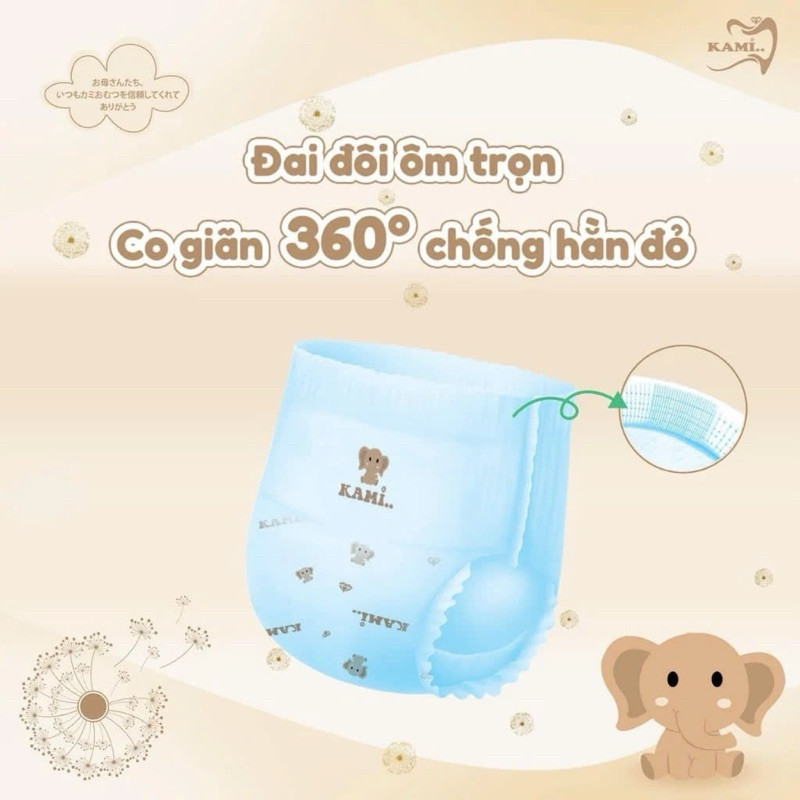 Bỉm Dán/Quần Nhật Bản Kami mỏng nhẹ thoáng khí êm ái đủ size từ newborn đến 5xl.