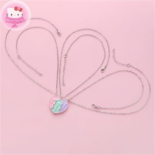 Moonlights Người Bạn Thân Nhất Vòng Cổ Cho 3 Phù Hợp Trái Tim Mặt Dây Chuyền Vòng Cổ Tình Bạn Bff Từ Tính EN