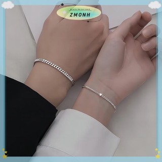ZMONH 2 Chiếc Đơn Giản Thời Trang Tinh Tế Vòng Tay Cho Cặp Đôi Unisex Cao Cấp Cảm Giác Trái Tim Vòng Tay Trang Sức Phụ Kiện Valentines Quà Tặng
