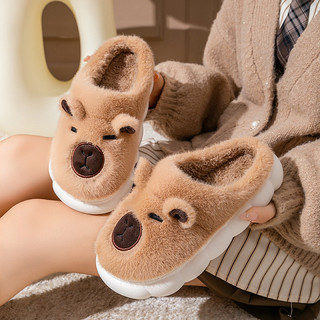 Dép Bông Hình Thú Đáng Yêu, Dép Lông Mùa Đông Ấm Áp, Chống Trượt, Unisex, 4 màu, Đủ size Dp56