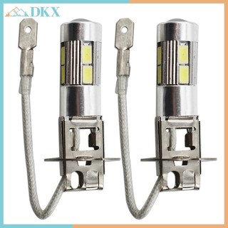 DKX 2 Bóng Đèn LED Ô Tô H1 H3 6000K LED Trắng Công Suất Cao 10-SMD 5630 Giải Mã Ô Tô Đèn Sương Mù Lái Xe Đèn Tự Động DRL.