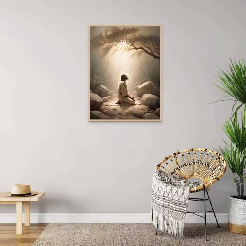 Hiện Đại Kitô Giáo Tín Đồ Áp Phích Chúa Giêsu Cầu Nguyện Người Chăn Chiên Câu Kinh Thánh Phục Sinh Tranh Canvas Treo Tường Nghệ Thuật Cho Trẻ Em Phòng Trang Trí Nhà