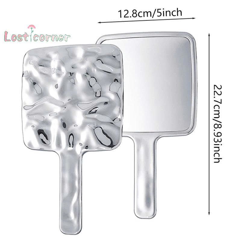Gương trang điểm cầm tay, gương bạc vuông họa tiết dễ thương makeup sang chảnh tiện lợi nhiều mẫu