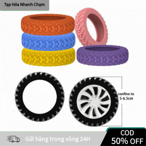 【COD】Set 8 ốp silicone giảm tiếng ồn cho bánh xe vali, chống trầy xước sàn nhà, phù hợp cho vali kéo mọi kích cỡ