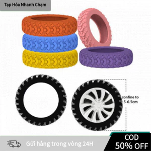 【COD】Set 8 ốp silicone giảm tiếng ồn cho bánh xe vali, chống trầy xước sàn nhà, phù hợp cho vali kéo mọi kích cỡ