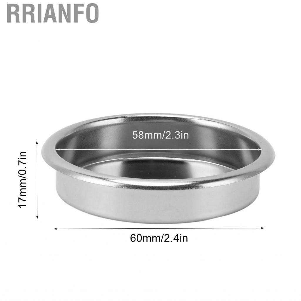 Rrianfo Rrianfo Thép không gỉ Backflush Bộ lọc mù 58mm Chèn các phụ kiện máy pha cà phê kim loại trống
