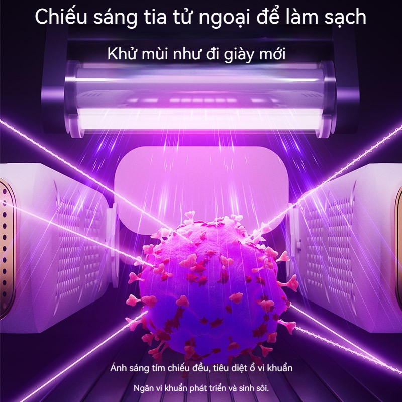 Phong Cách Mới Máy Sấy Giày Thời Gian Thông Minh 360 Độ Lưu Thông Không Khí Nóng Khử Mùi Khử Mùi Máy Sấy Giày Di Động Có Thể Gập Lại