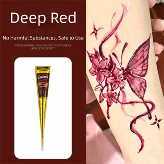 RISEDOT Henna Tattoo Cream, Dễ sử dụng Màu nâu đen Henna Paste Cone, Henna Tattoo Cream Tạm thời Bán vĩnh viễn Mehndi Body Art Ink Henna Tattoo
