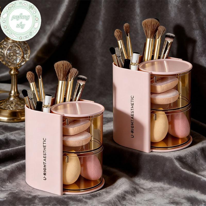 Hộp đựng trang điểm xoay 360 độ PUSKY Chống bụi đa chức năng cho phòng tắm Vanity Tổ chức VN