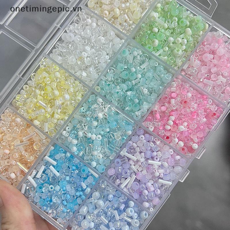 VFZ 12 / 24 Lưới Siêu Hỗn Hợp Màu Thủy Tinh Hạt Cơm Bộ Hạt Rời Handmade DIY Vòng Tay Nelace Đính Hạt Chất Liệu Phụ Kiện Trang Sức OTE
