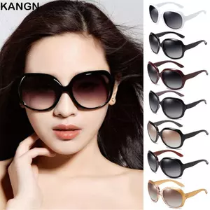 Kính râm KANGN dành cho nữ, Kính râm cỡ lớn hình vuông, Kính mắt cổ điển khung elip UV 400 thời trang dành cho nữ và nam giới