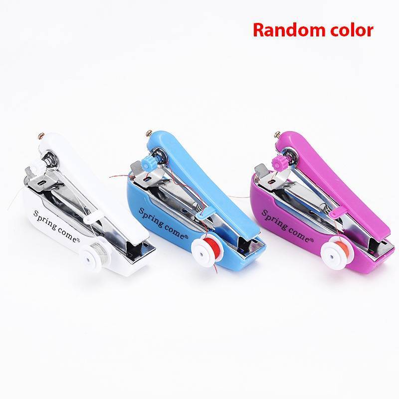 JINHF Màu Sắc Ngẫu Nhiên Mini Máy May Vá Không Dây Cầm Tay Quần Áo Hữu Ích Di Động Máy May Tay Dụng Cụ Phụ Kiện HOT
