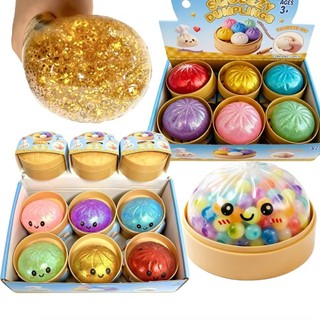 Đồ chơi Squishy siêu mềm, Bun bột lấp lánh Bóng giảm căng thẳng phục hồi chậm, Đồ chơi bóp giảm căng thẳng cho trẻ em và người lớn