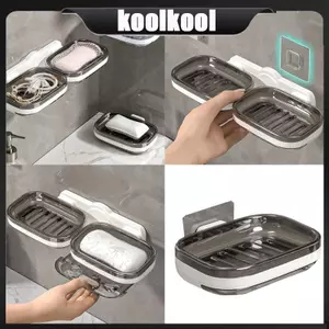 Kool Phòng Tắm Kệ Treo Tường Xà Phòng Món Ăn 1 hoặc 2 Tầng Bảo Quản Chống Thấm Nước Bề Mặt Chống Trơn Trượt Cho Tắm Nhà Bếp Sử Dụng