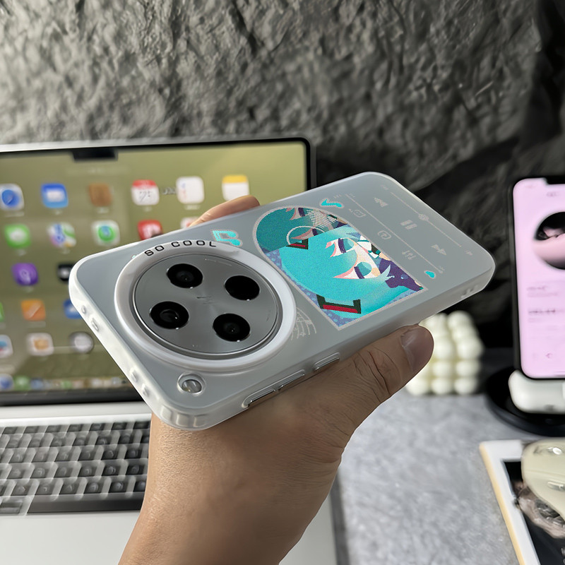 Ốp điện thoại cứng mờ “Miku ” cho Oppo Find X9 Ultra X9 Pro X8 Pro X7 Ultra Reno 15F 14F 13F 12F / A6 A6s A6t Pro Vỏ Oppo chống sốc viền mềm