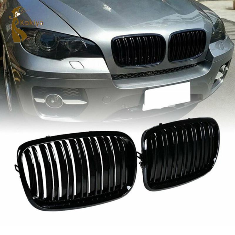 Bóng Đen Đôi Nan Trước Lưới Tản Nhiệt Ô Tô Thay Thế Cho X5 E70 X6 E71 2007-2013 Ngoại Thất Điều Chỉnh Phần