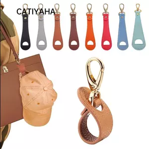 Kẹp mũ CATIYAHA, Phụ kiện túi xách Giá đỡ mũ rảnh tay, Kẹp lưu trữ bằng da PU đa chức năng Khóa du lịch ngoài trời