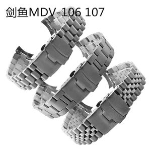 Dây đeo bằng thép không gỉ 00985 / Thích ứng đa năng với Cady / MDV-106 / MDV-107 Thích ứng / Thích ứng dòng cá kiếm / Thích ứng 2784 / Dây đeo bằng thép không gỉ / 22mm / Vòng tay nam / Vòng tay bằng thép không gỉ