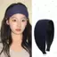 Băng đô đan rộng PYCOU, Băng đô Turban cao cấp mềm mại, Retro có răng Màu trơn Dây buộc tóc Phụ kiện tóc