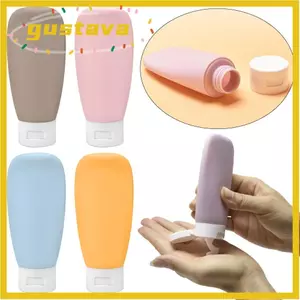 GUSTAVA 4 Cái 60ml Kem Dưỡng Da Đóng Gói, Hộp Đựng Mỹ Phẩm Chai Rỗng Đổ Lại, Dụng Cụ Trang Điểm Du Lịch Kích Thước Chai Nhựa Mini Dầu Gội Mỹ Phẩm