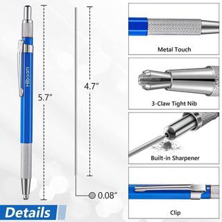 Risedot 26 Chiếc Bạc Tròn Refills, Kim Loại Đánh Dấu Máy Hàn Bút Chì, Hiệu Chỉnh Vật Dụng Với Tích Hợp Mài Bút Chì Cơ Chế Biến Gỗ