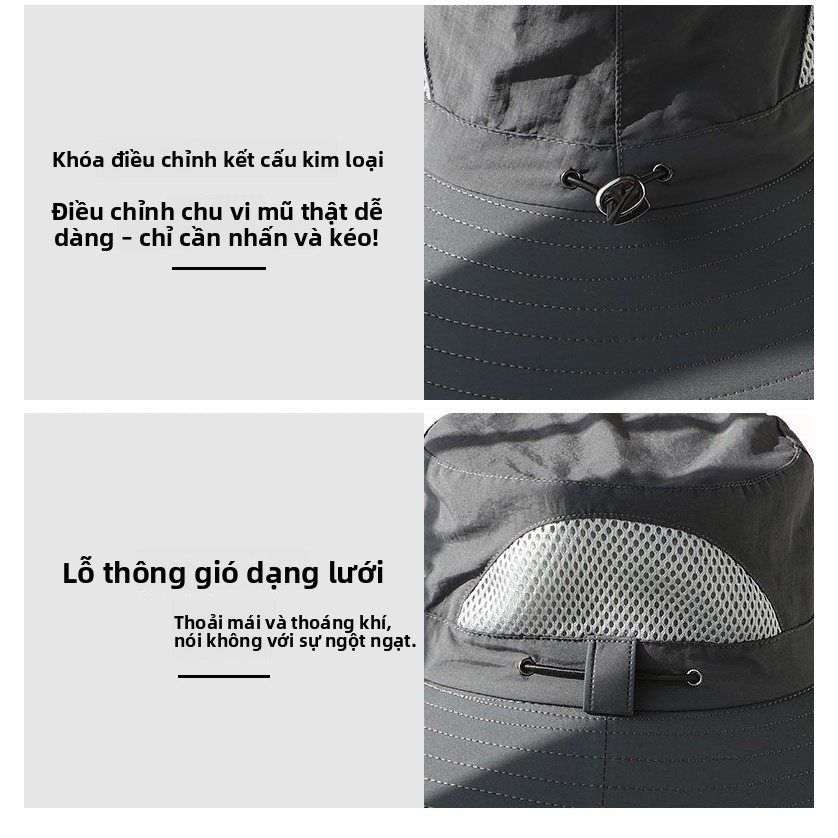 Mũ chống nắng nam vành lớn cho đầu lớn, mặt lớn, người lớn, nhà sản xuất bán buôn