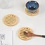 DONOVANQQ 2 Thảm Chịu Nhiệt, Coaster Tre Tự Nhiên Tròn / Vuông, Bát Dày Bền Thân Thiện Với Môi Trường Miếng Lót Nhà Bếp
