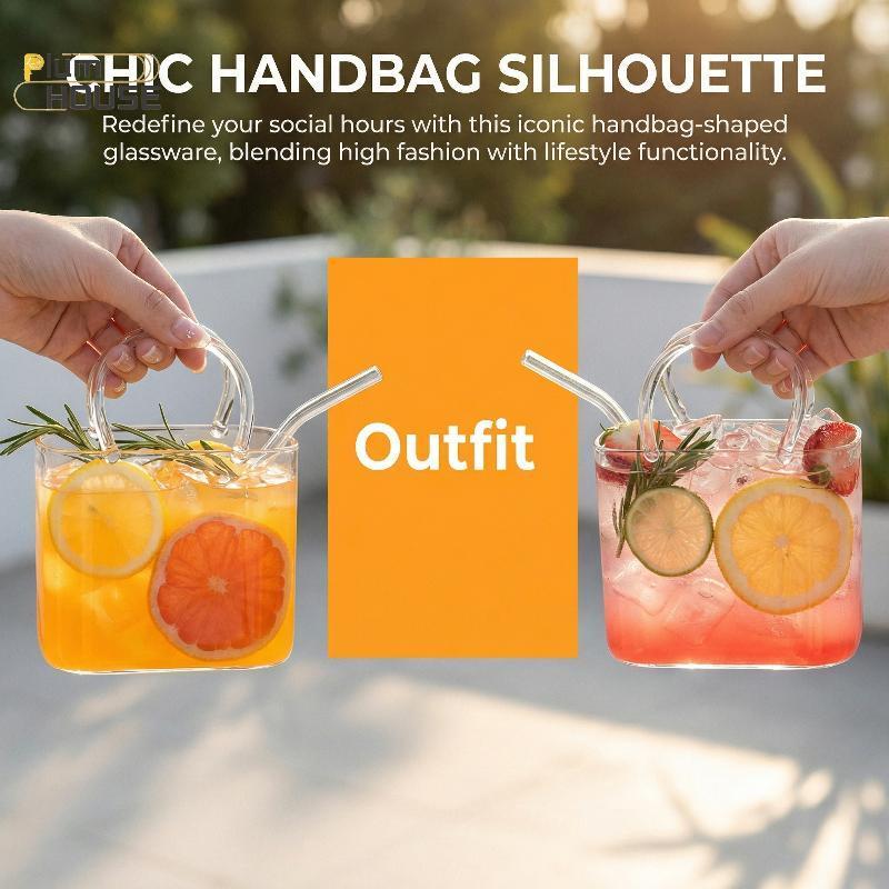 PlumHOUSE Di Động Ngộ nghĩnh Trái Cây Cốc Thủy Tinh Cho Cotails Túi Xách Kính Hình Cho Du Lịch Dã Ngoại Thanh Đảng VN