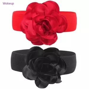 Thắt lưng rộng Woke Thắt lưng hoa cho váy Thắt lưng co giãn hoa Thắt lưng trang trí