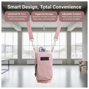 # HB # Giá đỡ chai nước có dây đeo đeo chéo có thể điều chỉnh Unisex Hộp đựng chai nước cách nhiệt để cắm trại, tập thể dục du lịch.