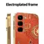 Ốp YJD Cho Infinix Hot 70 X6895B Vintage Palace Họa Tiết Series Da Mạ Điện Cạnh Chống Rơi Vỏ Điện Thoại