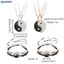 Bluelover 2 Chiếc Tai Chi Âm Dương Cặp Đôi Vòng Tay Nelaces Bộ Mặt Dây Chuyền Có Thể Điều Chỉnh Bện Dây Chuyền Vòng Tay Phù Hợp Với Người Yêu Vòng Tay Choker Mới